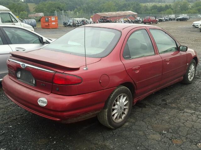 3FALP67L4WM103526 - 1998 FORD CONTOUR SE BURGUNDY photo 4