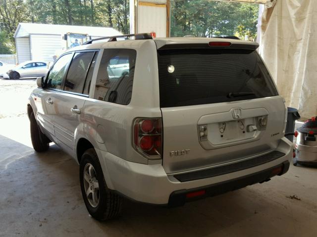 5FNYF18737B001695 - 2007 HONDA PILOT EXL SILVER photo 3