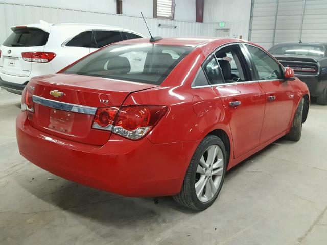 1G1PG5SB7G7150249 - 2016 CHEVROLET CRUZE LIMI RED photo 4