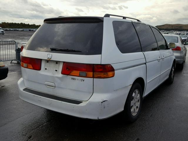 5FNRL189X2B005847 - 2002 HONDA ODYSSEY EX WHITE photo 4