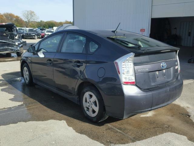 JTDKN3DU3B1371482 - 2011 TOYOTA PRIUS GRAY photo 3