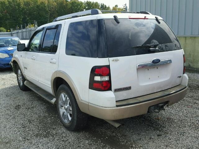 1FMEU74837UB46281 - 2007 FORD EXPLORER E WHITE photo 3