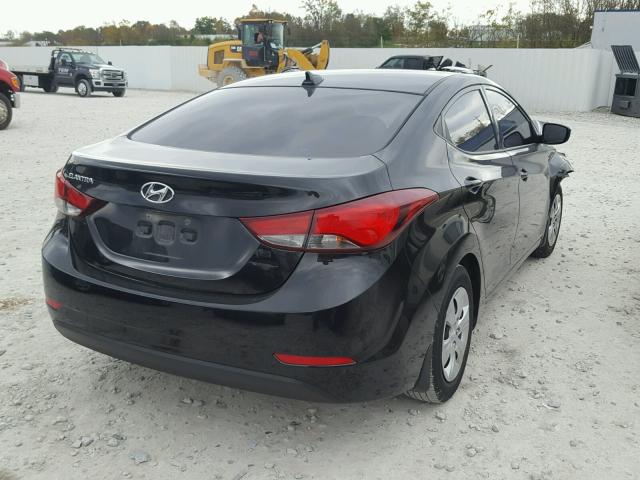 5NPDH4AE3GH706422 - 2016 HYUNDAI ELANTRA SE BLACK photo 4