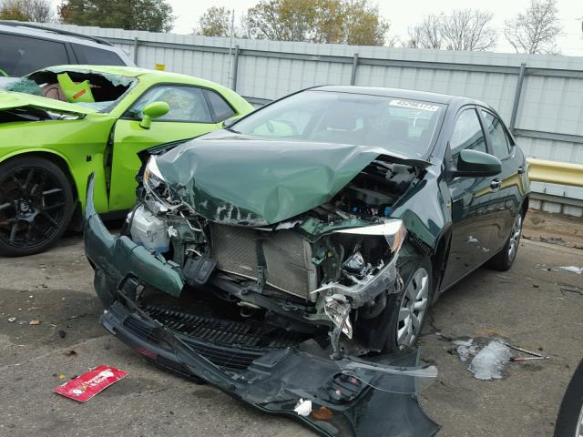 2T1BURHE7FC233292 - 2015 TOYOTA COROLLA GREEN photo 2