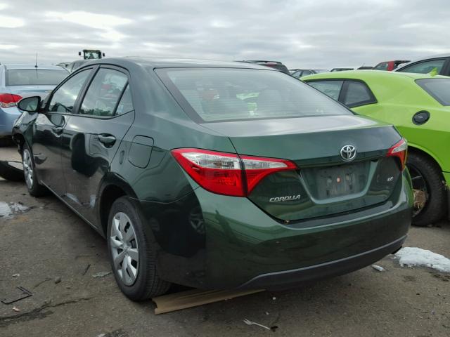 2T1BURHE7FC233292 - 2015 TOYOTA COROLLA GREEN photo 3