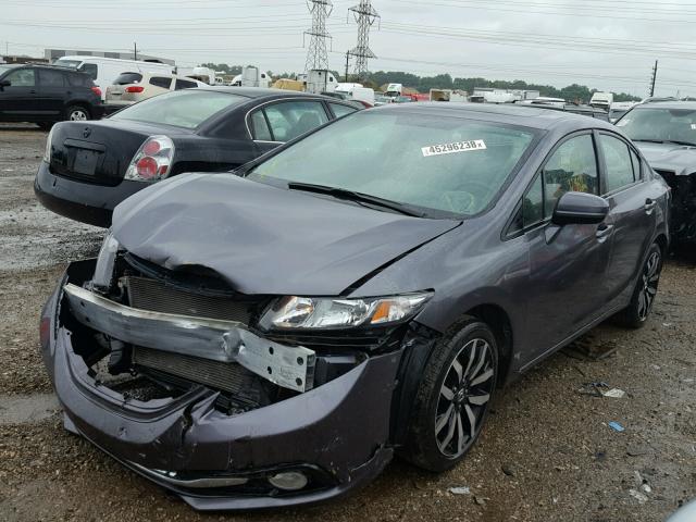 2HGFB2F93FH503517 - 2015 HONDA CIVIC EXL Mavi foto 2