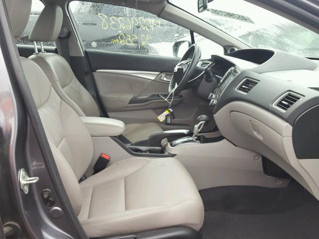 2HGFB2F93FH503517 - 2015 HONDA CIVIC EXL Mavi foto 5