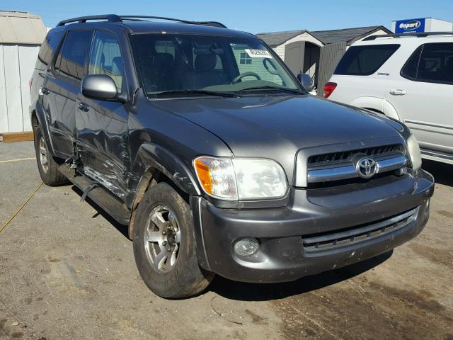 5TDZT34AX5S246691 - 2005 TOYOTA SEQUOIA SR GRAY photo 1