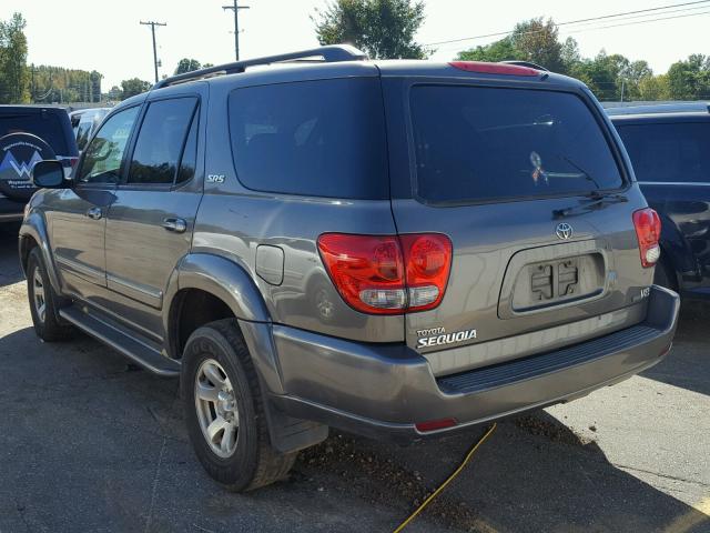 5TDZT34AX5S246691 - 2005 TOYOTA SEQUOIA SR GRAY photo 3