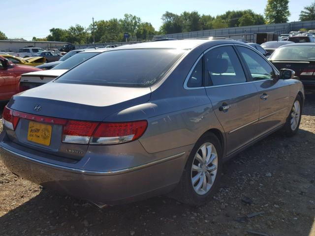 KMHFC46F97A153318 - 2007 HYUNDAI AZERA SE CHARCOAL photo 4