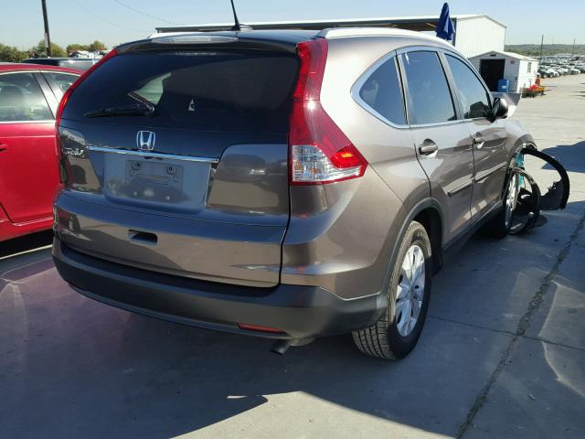 5J6RM3H79CL005709 - 2012 HONDA CR-V EXL GRAY photo 4