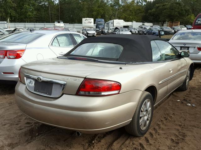 1C3EL65R74N161224 - 2004 CHRYSLER SEBRING LI GOLD photo 4