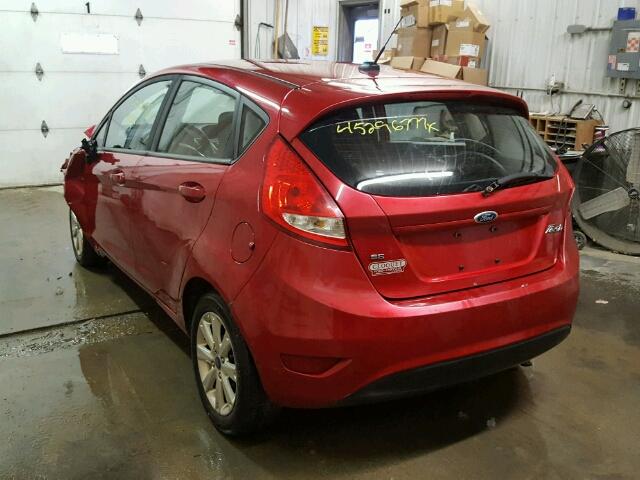 3FADP4EJ5BM233853 - 2011 FORD FIESTA RED photo 3