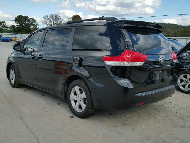 5TDKK3DC9BS048296 - 2011 TOYOTA SIENNA LE BLACK photo 3