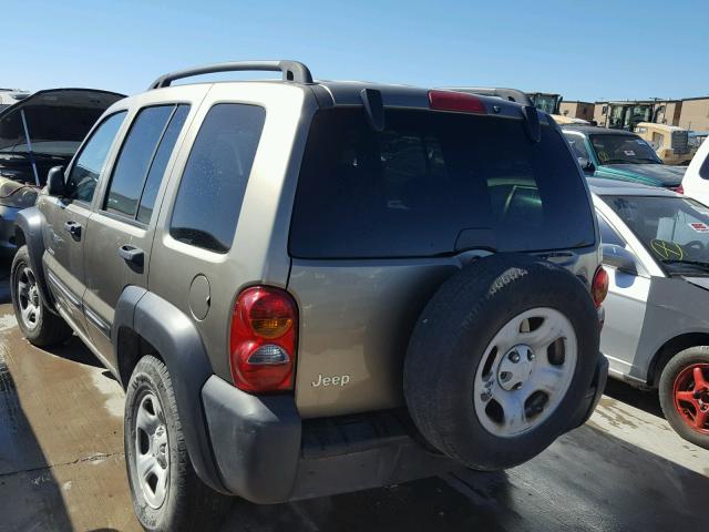 1J4GK48K54W200973 - 2004 JEEP LIBERTY SP BROWN photo 3