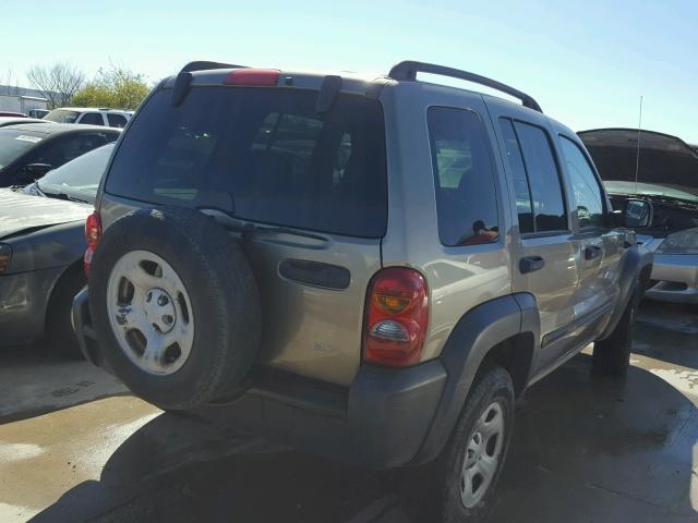 1J4GK48K54W200973 - 2004 JEEP LIBERTY SP BROWN photo 4