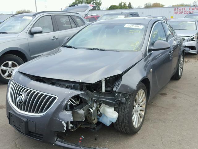 W04GN5EC3B1021447 - 2011 BUICK REGAL CXL GRAY photo 2