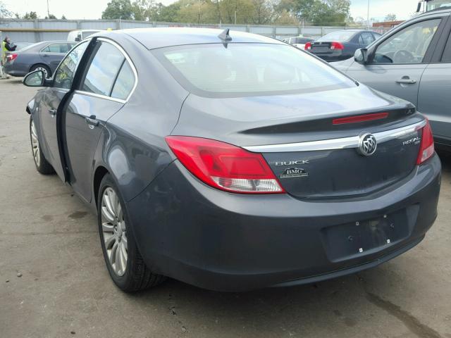 W04GN5EC3B1021447 - 2011 BUICK REGAL CXL GRAY photo 3