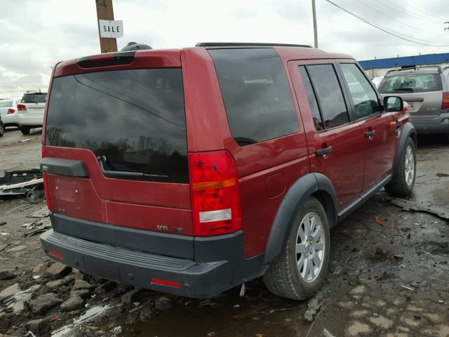 SALAE25486A376406 - 2006 LAND ROVER LR3 SE RED photo 4