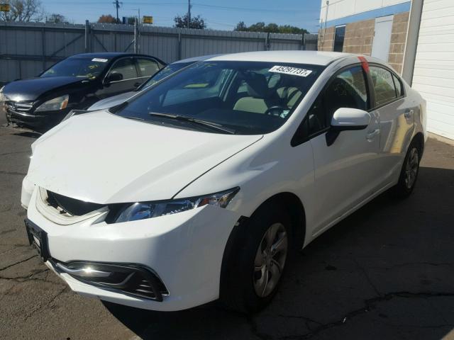 2HGFB2F53EH525979 - 2014 HONDA CIVIC LX WHITE photo 2