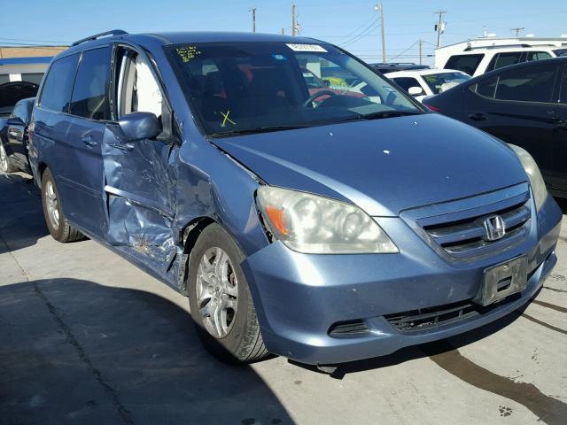 5FNRL38496B001939 - 2006 HONDA ODYSSEY EX BLUE photo 1