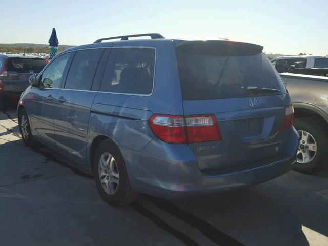 5FNRL38496B001939 - 2006 HONDA ODYSSEY EX BLUE photo 3