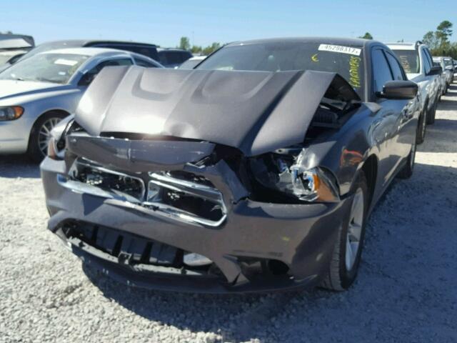 2C3CDXBG2EH193229 - 2014 DODGE CHARGER SE GRAY photo 2