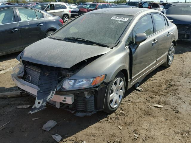 1HGFA15508L007219 - 2008 HONDA CIVIC LX GRAY photo 2