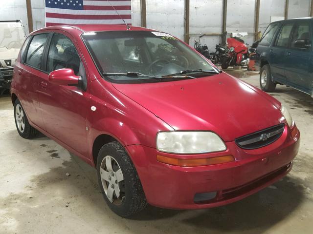 KL1TD66667B738827 - 2007 CHEVROLET AVEO BASE Марун фото 1