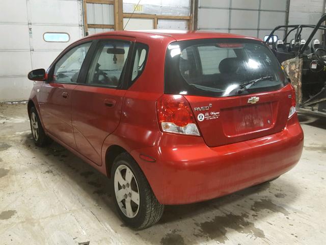 KL1TD66667B738827 - 2007 CHEVROLET AVEO BASE Марун фото 3