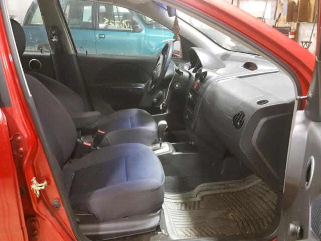 KL1TD66667B738827 - 2007 CHEVROLET AVEO BASE Марун фото 5