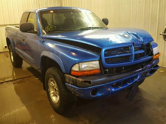 1B7GG22N0YS581496 - 2000 DODGE DAKOTA BLUE photo 1