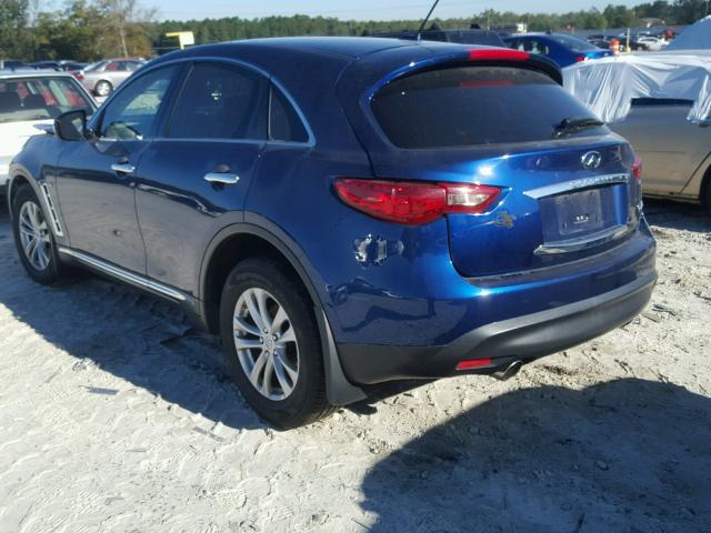 JN8CS1MU5EM450676 - 2014 INFINITI QX70 BLUE photo 3