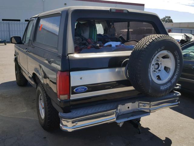 1FMEU15H2PLB25696 - 1993 FORD BRONCO U10 BLACK photo 3