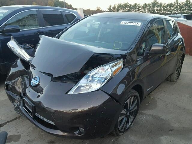 1N4BZ0CPXGC307052 - 2016 NISSAN LEAF SV BROWN photo 2