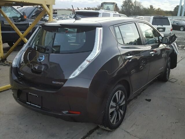 1N4BZ0CPXGC307052 - 2016 NISSAN LEAF SV BROWN photo 4