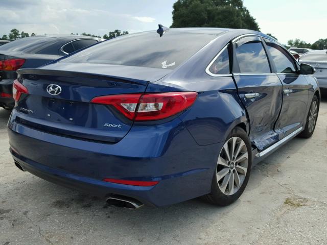 5NPE34AF6HH556853 - 2017 HYUNDAI SONATA SPO BLUE photo 4