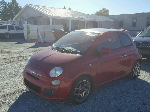 3C3CFFBR1CT371089 - 2012 FIAT 500 SPORT RED photo 2