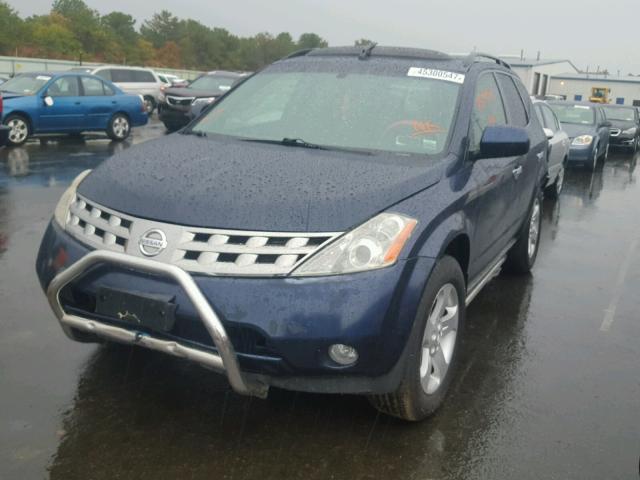 JN8AZ08WX4W311607 - 2004 NISSAN MURANO BLUE photo 2