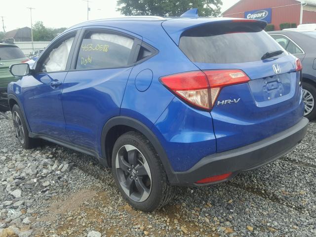 3CZRU6H70JM700934 - 2018 HONDA HR-V EXL BLUE photo 3