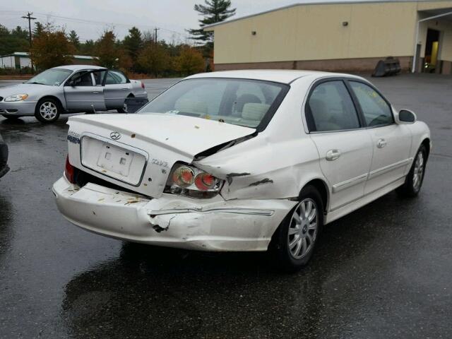 KMHWF35H34A955427 - 2004 HYUNDAI SONATA GLS WHITE photo 4