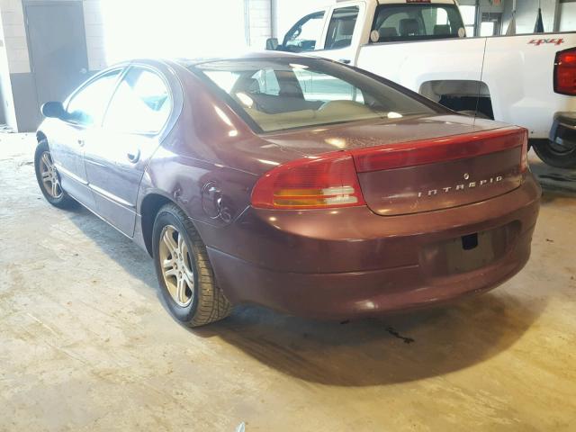 2B3AD56J31H658237 - 2001 DODGE INTREPID E MAROON photo 3