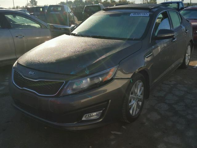 5XXGN4A79EG315226 - 2014 KIA OPTIMA GRAY photo 2