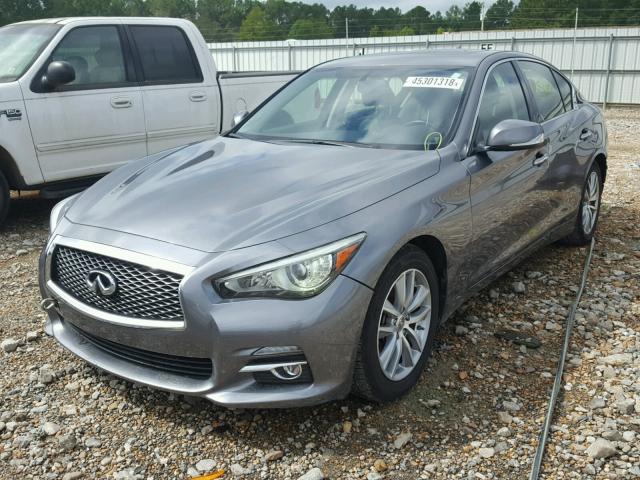 JN1BV7AR1EM700869 - 2014 INFINITI Q50 BASE GRAY photo 2