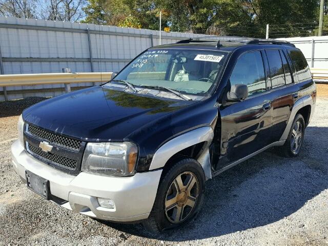 1GNDT13S172308330 - 2007 CHEVROLET TRAILBLAZE BLACK photo 2