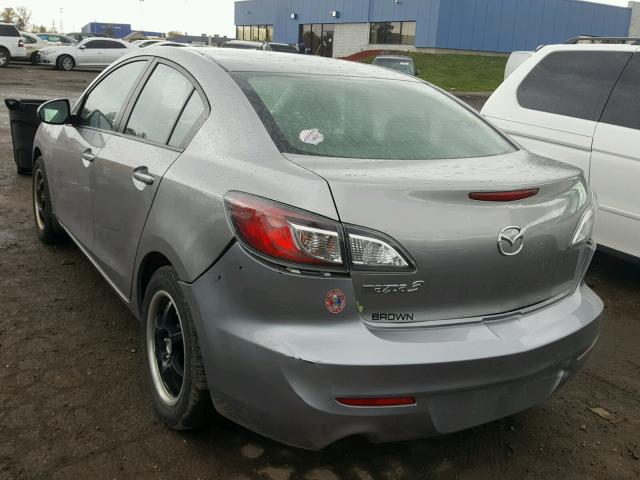 JM1BL1UF9C1532852 - 2012 MAZDA 3 I GRAY photo 3