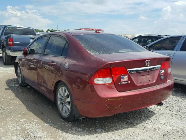 2HGFA1F98AH528080 - 2010 HONDA CIVIC EXL 栗色 照片 3