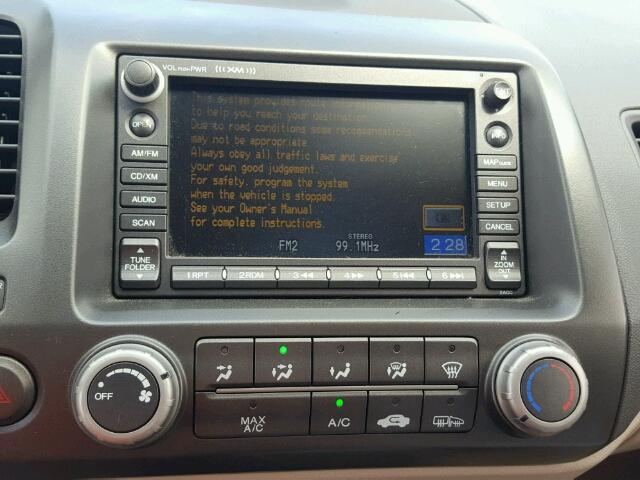 2HGFA1F98AH528080 - 2010 HONDA CIVIC EXL 栗色 照片 9