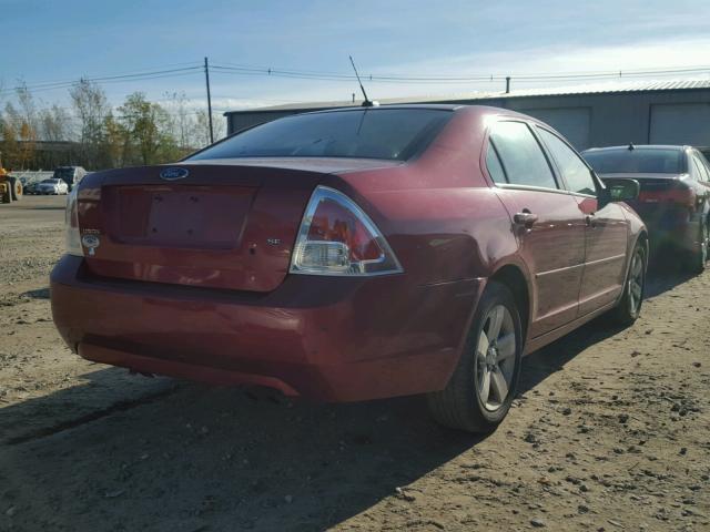 3FAHP07Z78R126134 - 2008 FORD FUSION SE RED photo 4