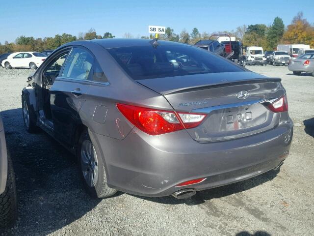 5NPEC4AC3DH713514 - 2013 HYUNDAI SONATA SE GRAY photo 3